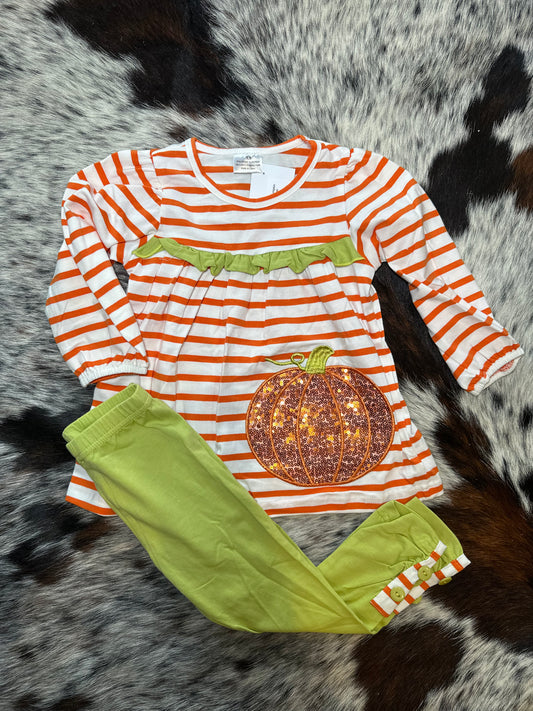 Sequin Pumpkin Pants Set