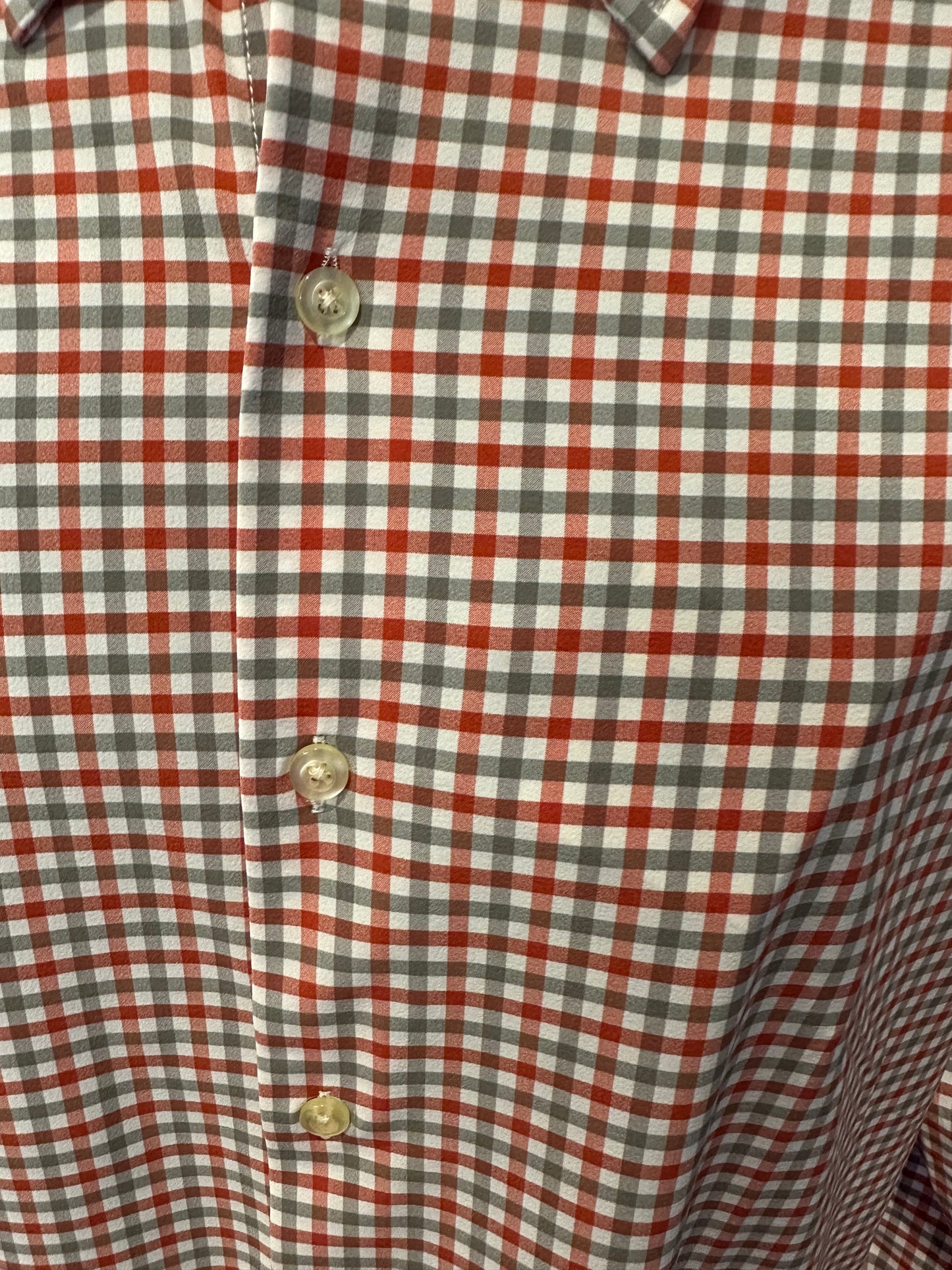 Performance Button-Down - Crimson/Gray