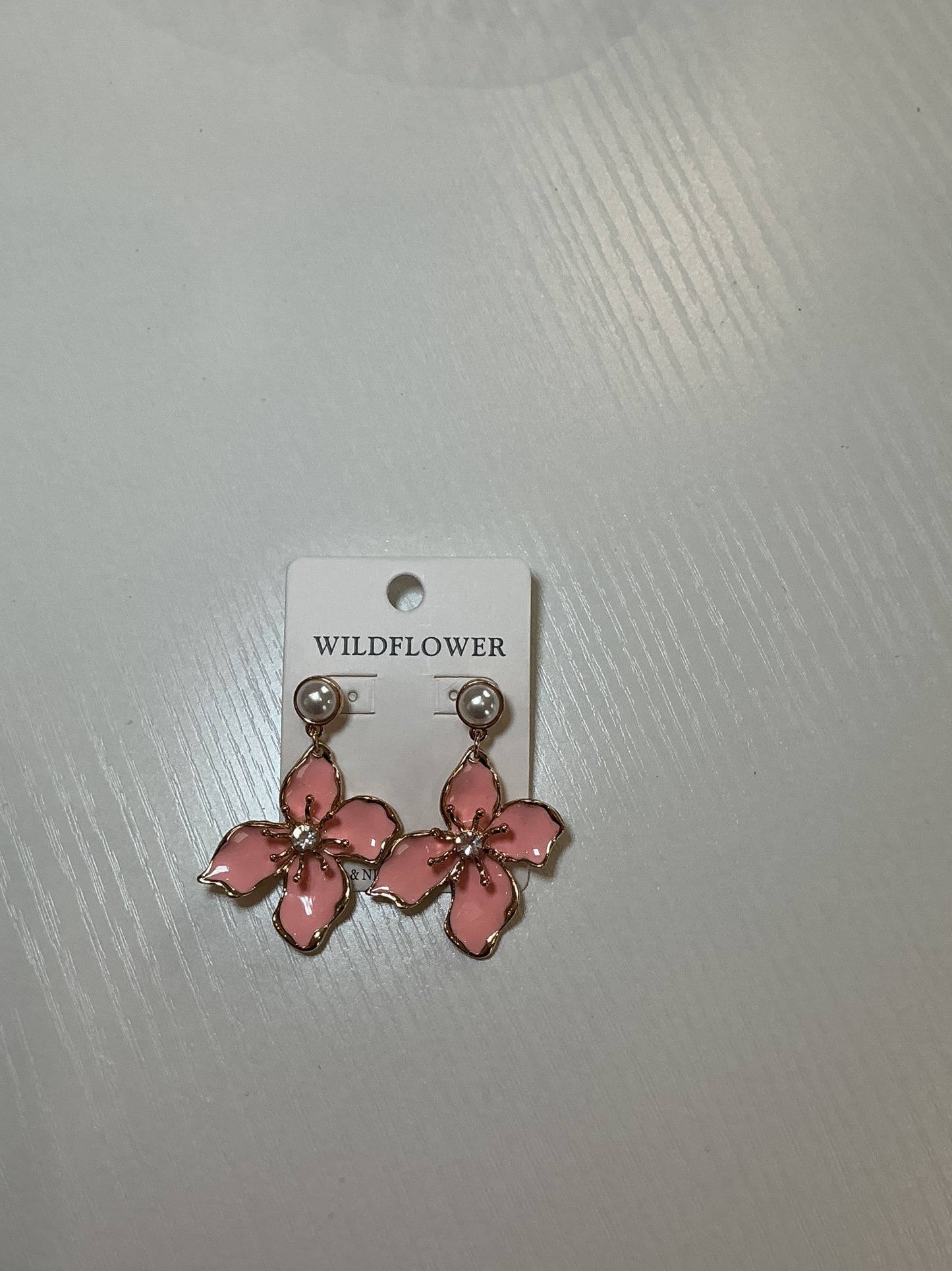 Pink Flower Earrings