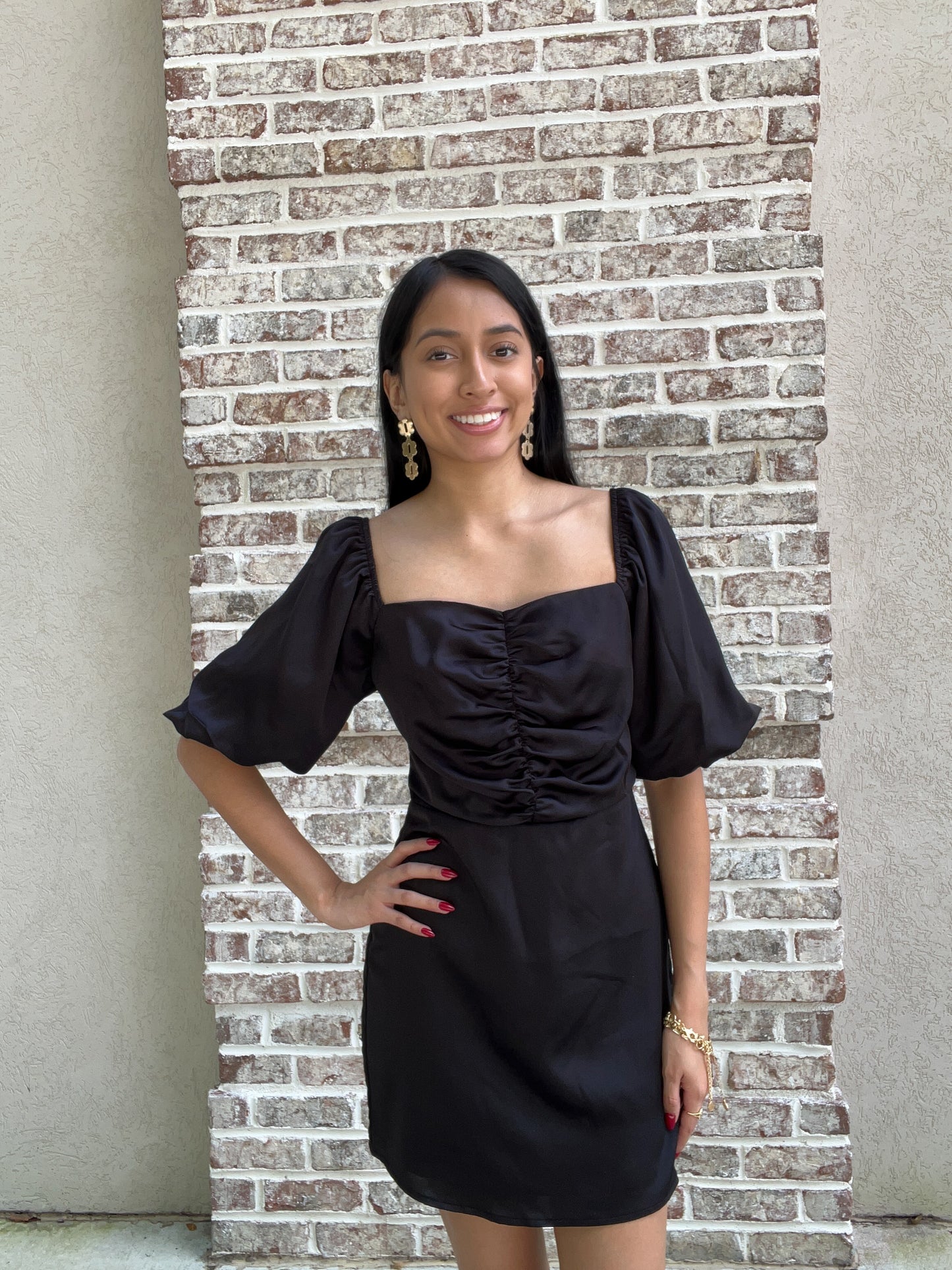 Black Satin Dress