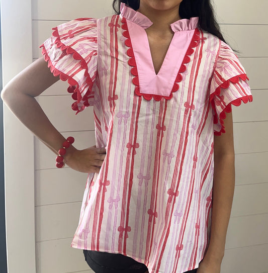 Little Bow Pink Top