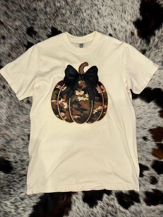 Black Camo Pumpkin Tee