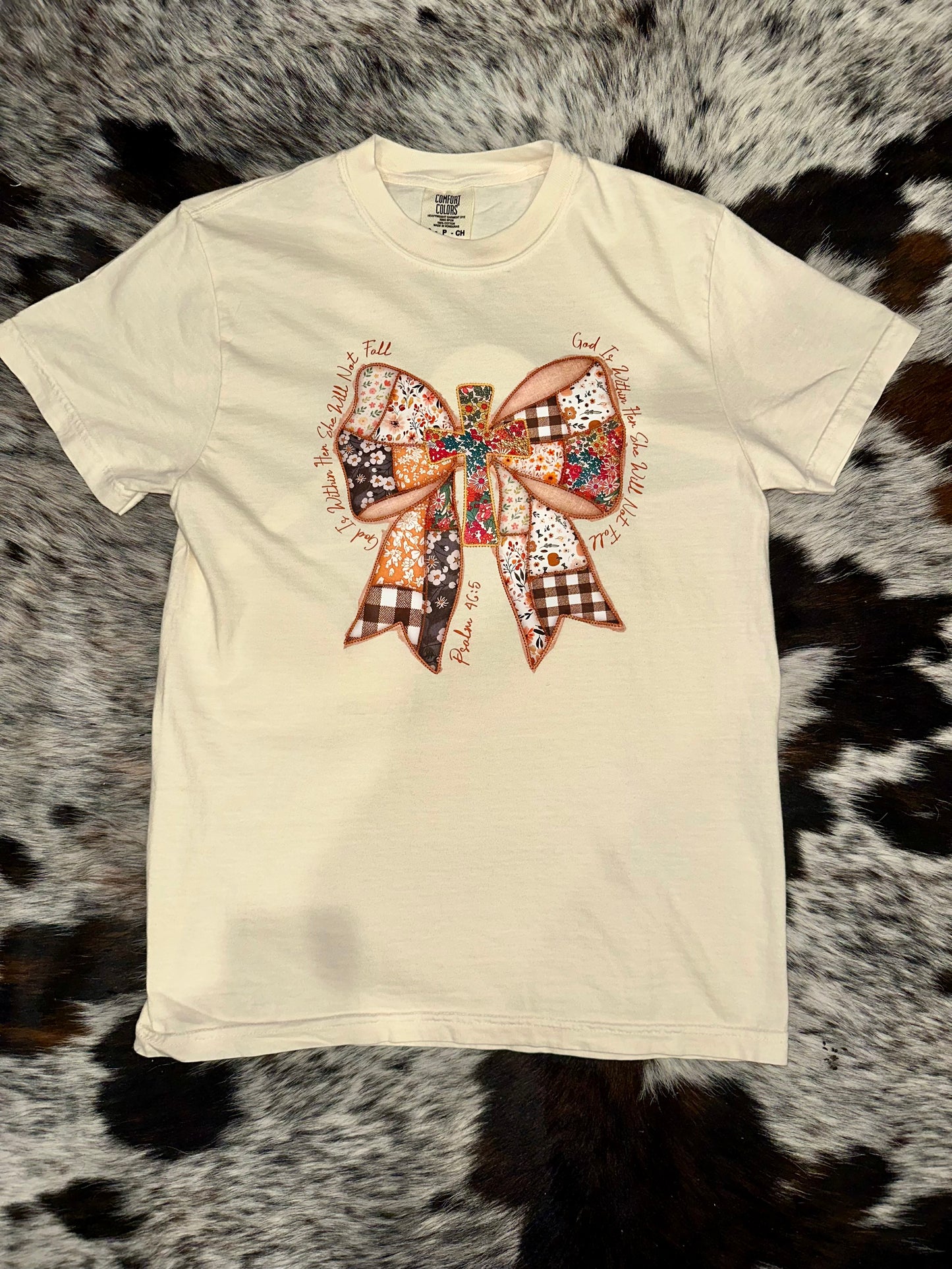 Patchwork Bow & Cross Tee