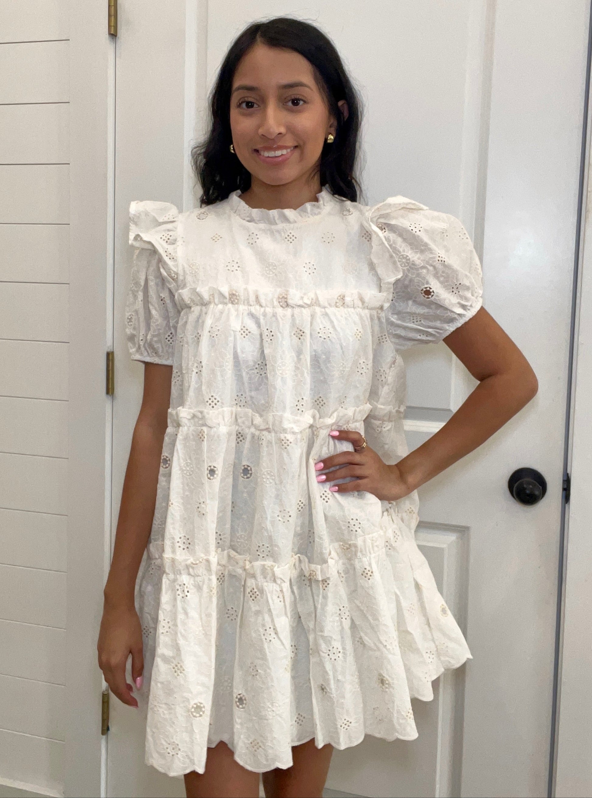 lace and tassel dress Momyknows Boho Lace Off Shoulder Lace Tassel Crop 2-in-1 Side Slit Ruffle Photoshoot Maternity Maxi Dress Apricot / L