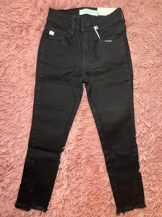 Youth Black High Rise Ankle Jeans | KanCan