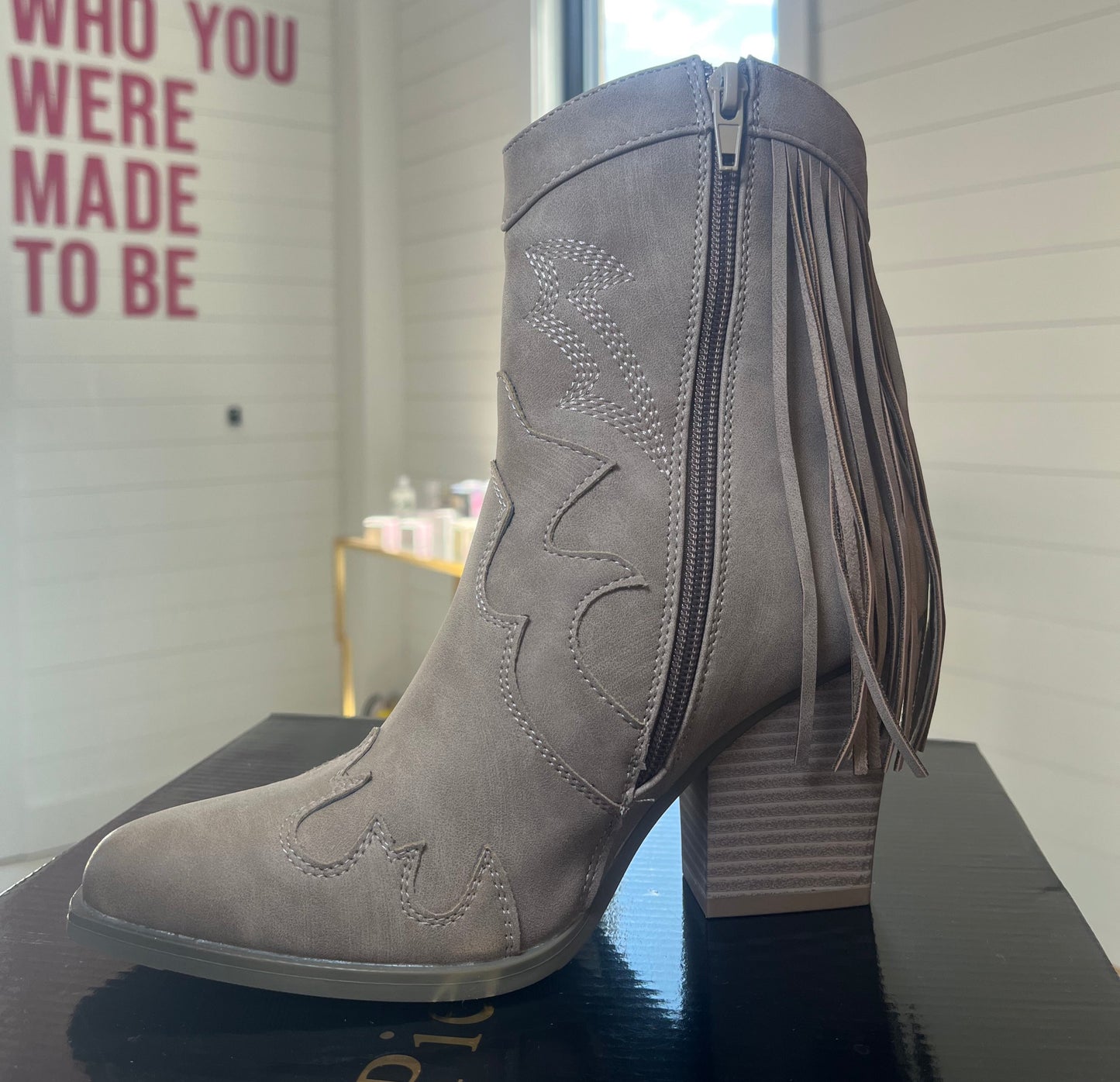 Taupe Weston Booties | Pierre Dumas