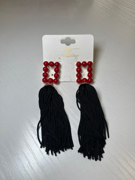 Black Tassel Earrings