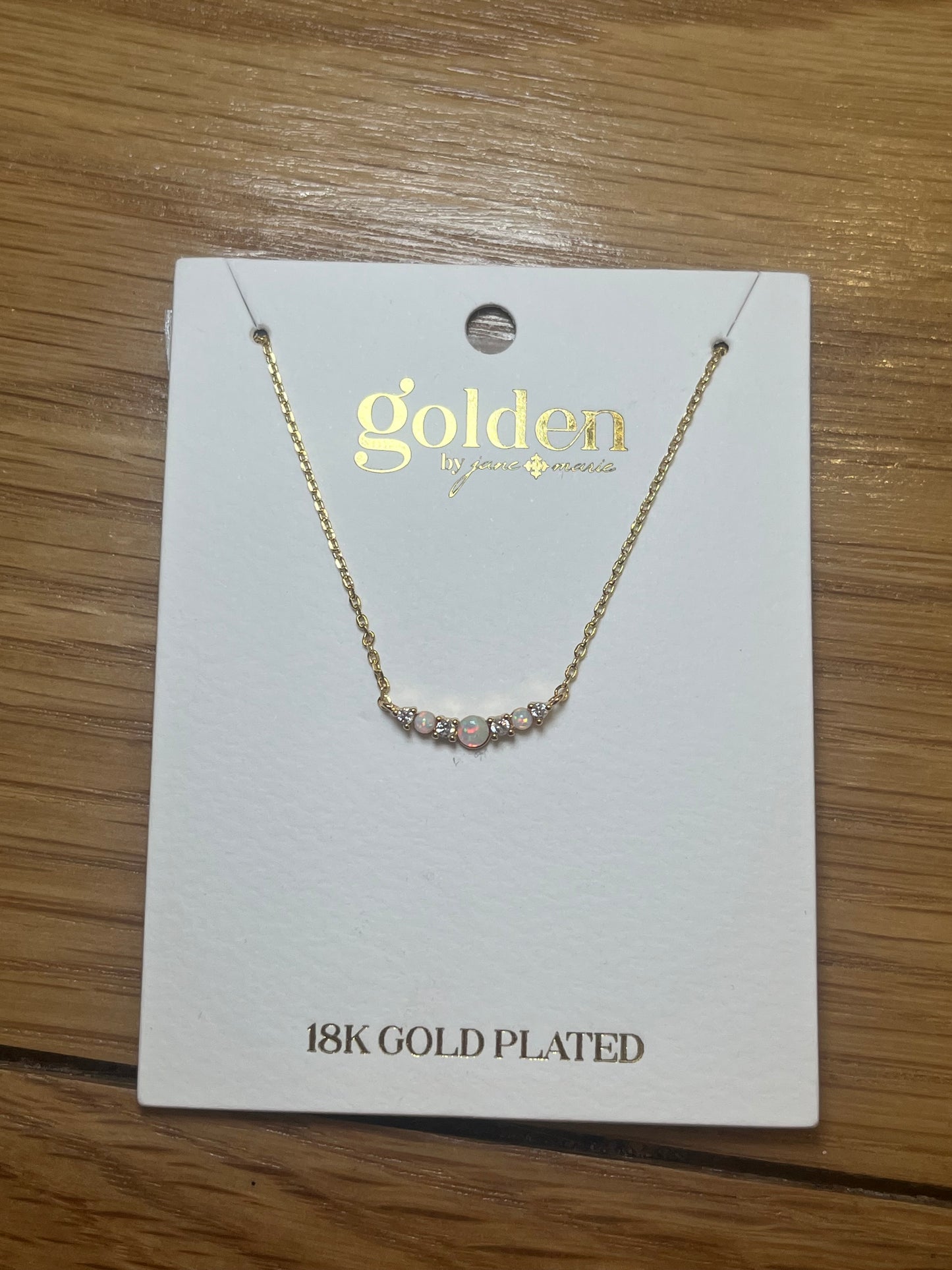 Crystal & Opal Bar Necklace | Jane Marie