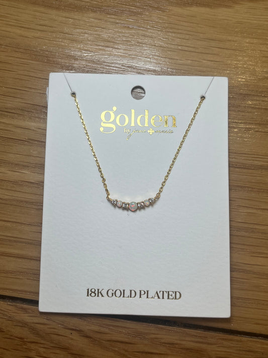 Crystal & Opal Bar Necklace | Jane Marie