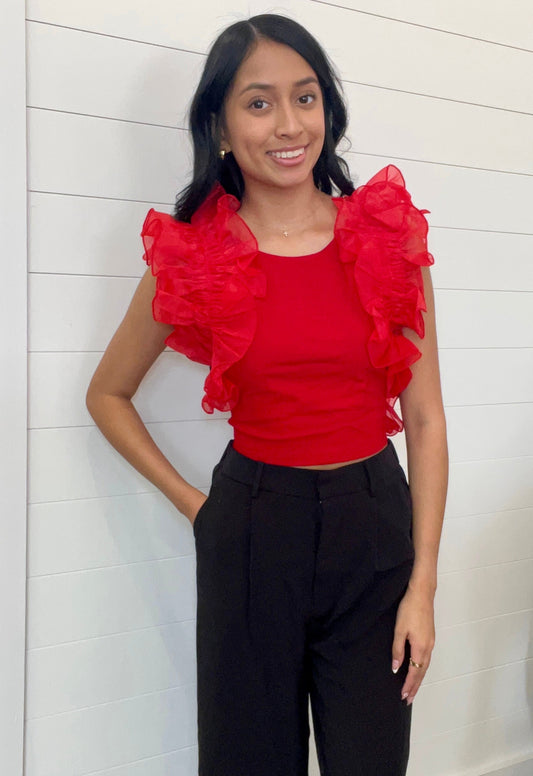 Dahlia Top | Red