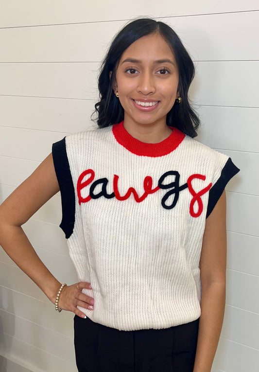 Dawgs On Top Sleeveless Sweater