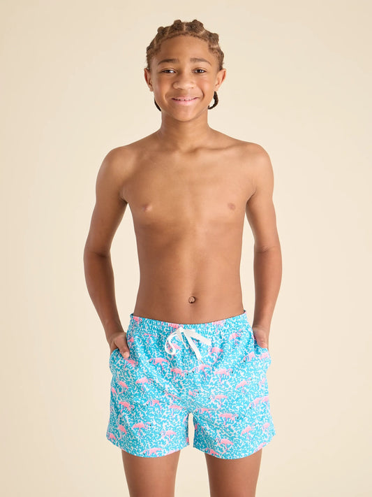 Youth The Domingos Are For Flamingos Classic Swim Trunk