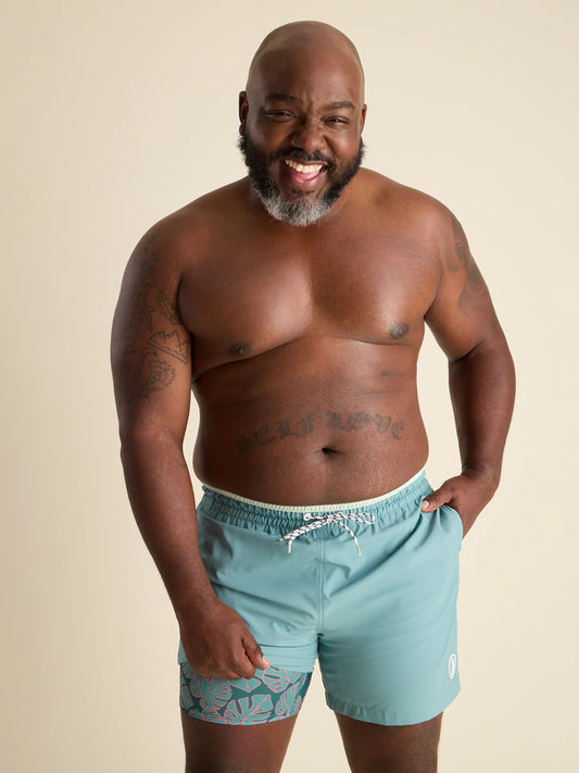 The Teal Breakers 5.5" Lined Classic Swim Trunk