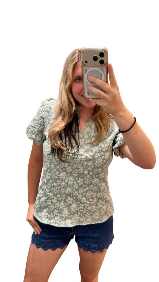 Full Bloom Top | Sage