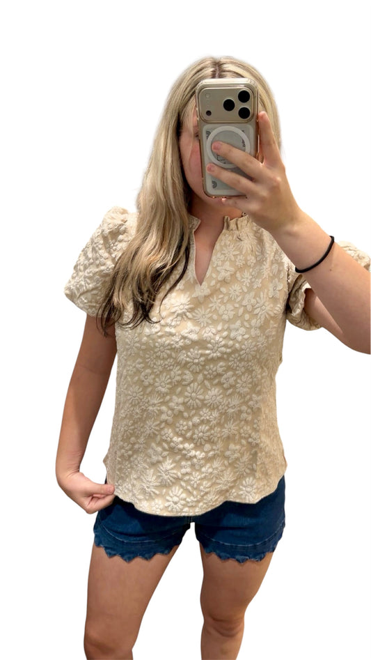 Full Bloom Top | Beige
