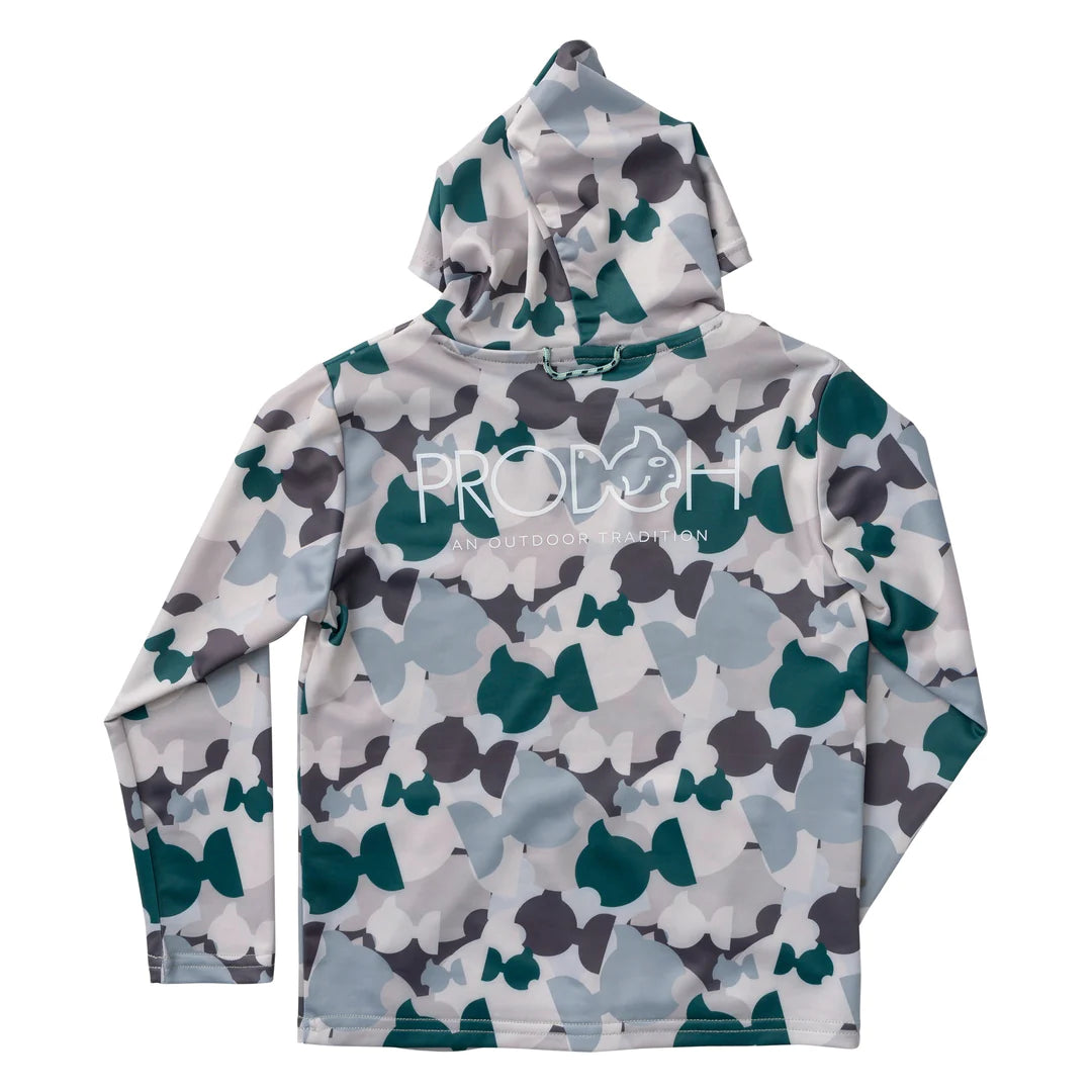 Youth Pro Performance Hoodie Fishing Tee - Camo