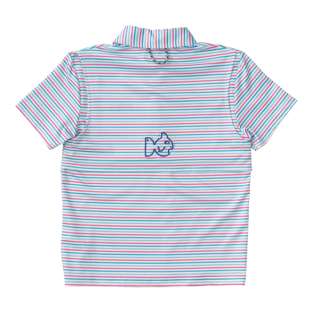 Youth Pro Performance Short Sleeve Polo - Candy Stripe