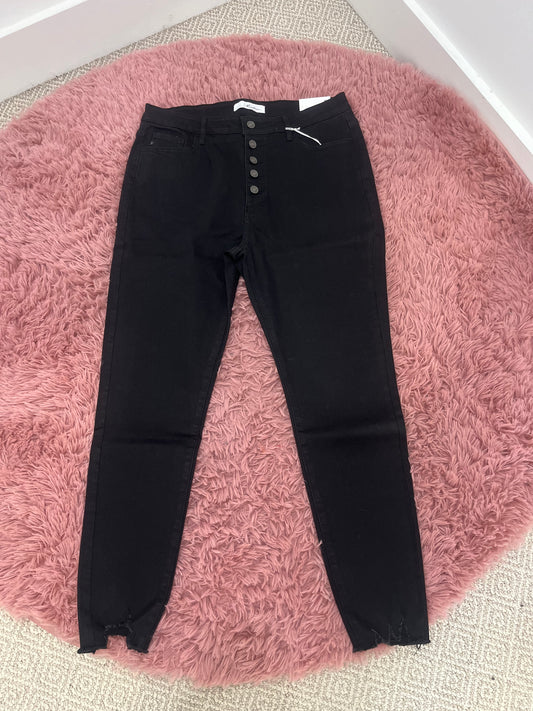 Black High Rise Super Skinny Jeans | KanCan