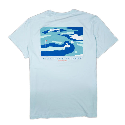 Find Your Fairway Short Sleeve Tee - Pastel Blue