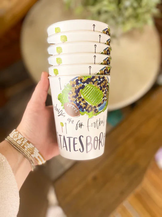 Statesboro Reusable Party Cups (Set of 3)