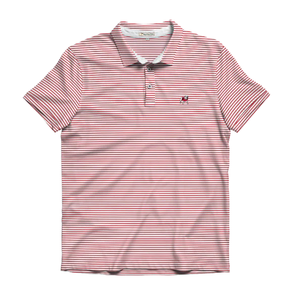 UGA Standing Dawg Laurel Polo - Red/White