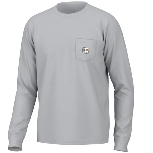 U Patch Pocket Long Sleeve Tee - Harbor Mist