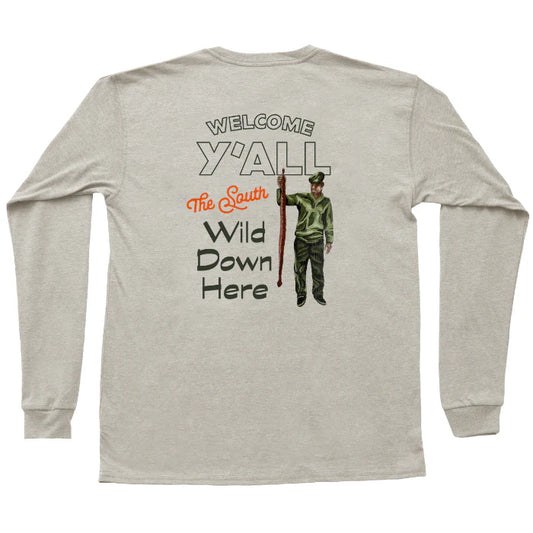 Wild Down Here Long Sleeve Tee - Oyster