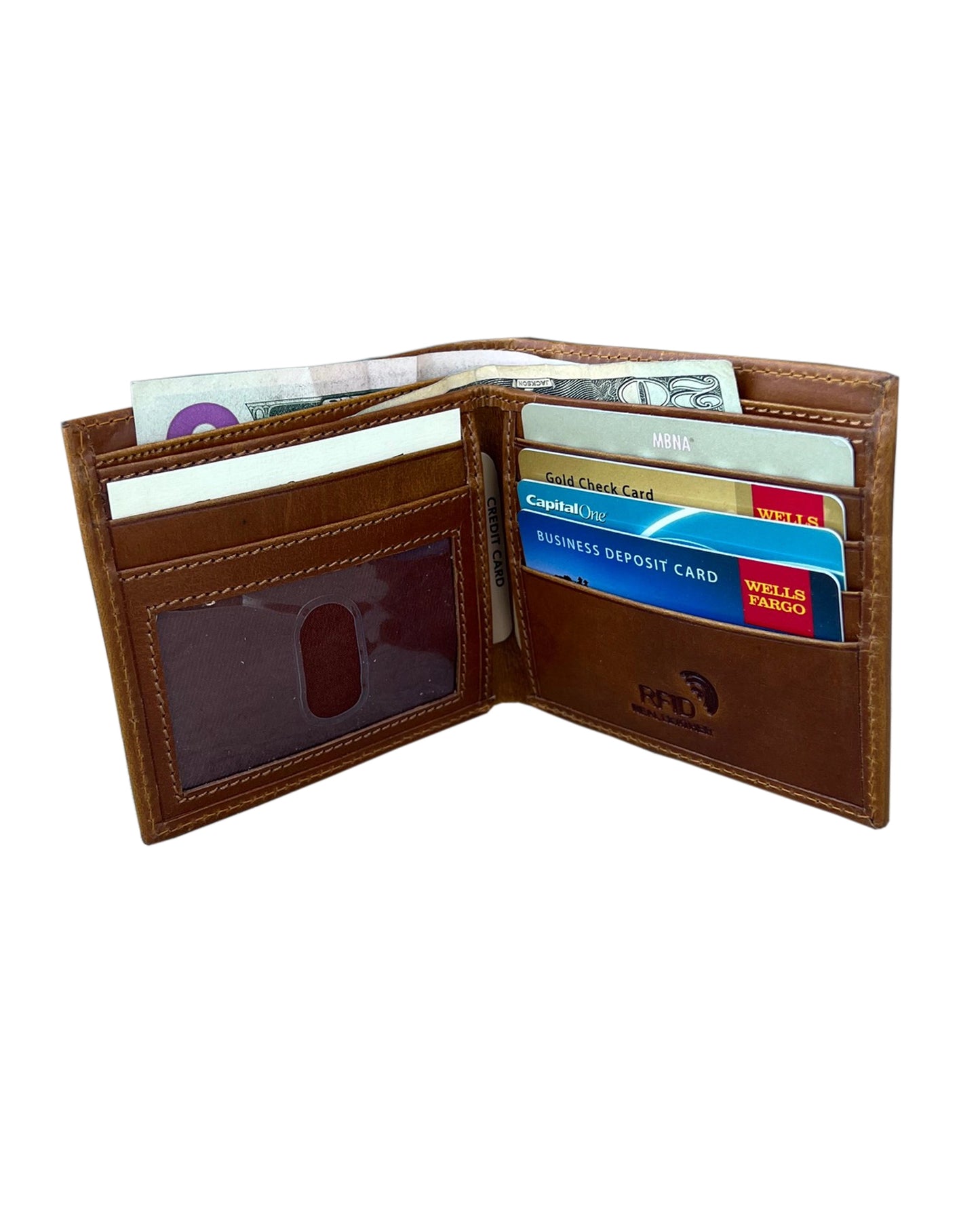 Buffalo Leather Bifold Wallet | Light Brown