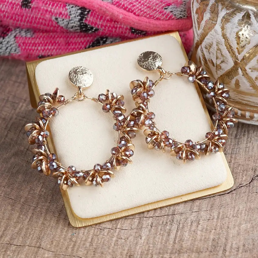 Floral Wreath Earrings | Violet Ember