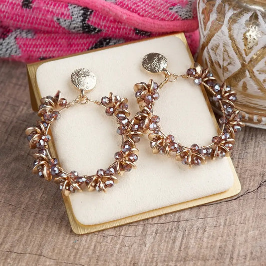 Floral Wreath Earrings | Violet Ember