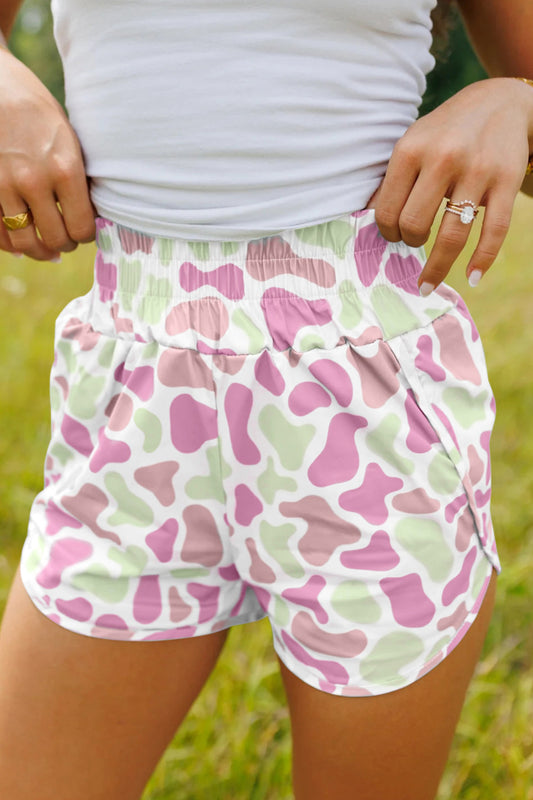 Camo Athletic Shorts | Pink