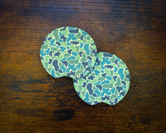 Bass Camo Car Coaster Set