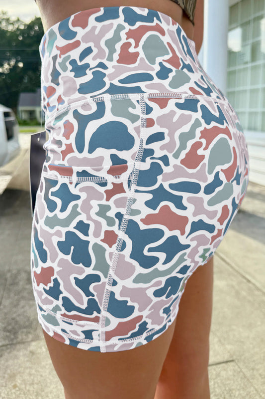 Camo Biker Shorts | Green