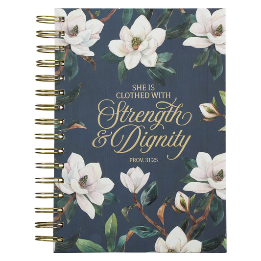 Strength & Dignity Proverbs 31:25 - Teal Wirebound Journal