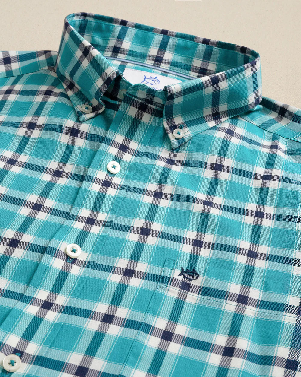 Beachrock Plaid Skipjack Sport Shirt | Spruce Shade