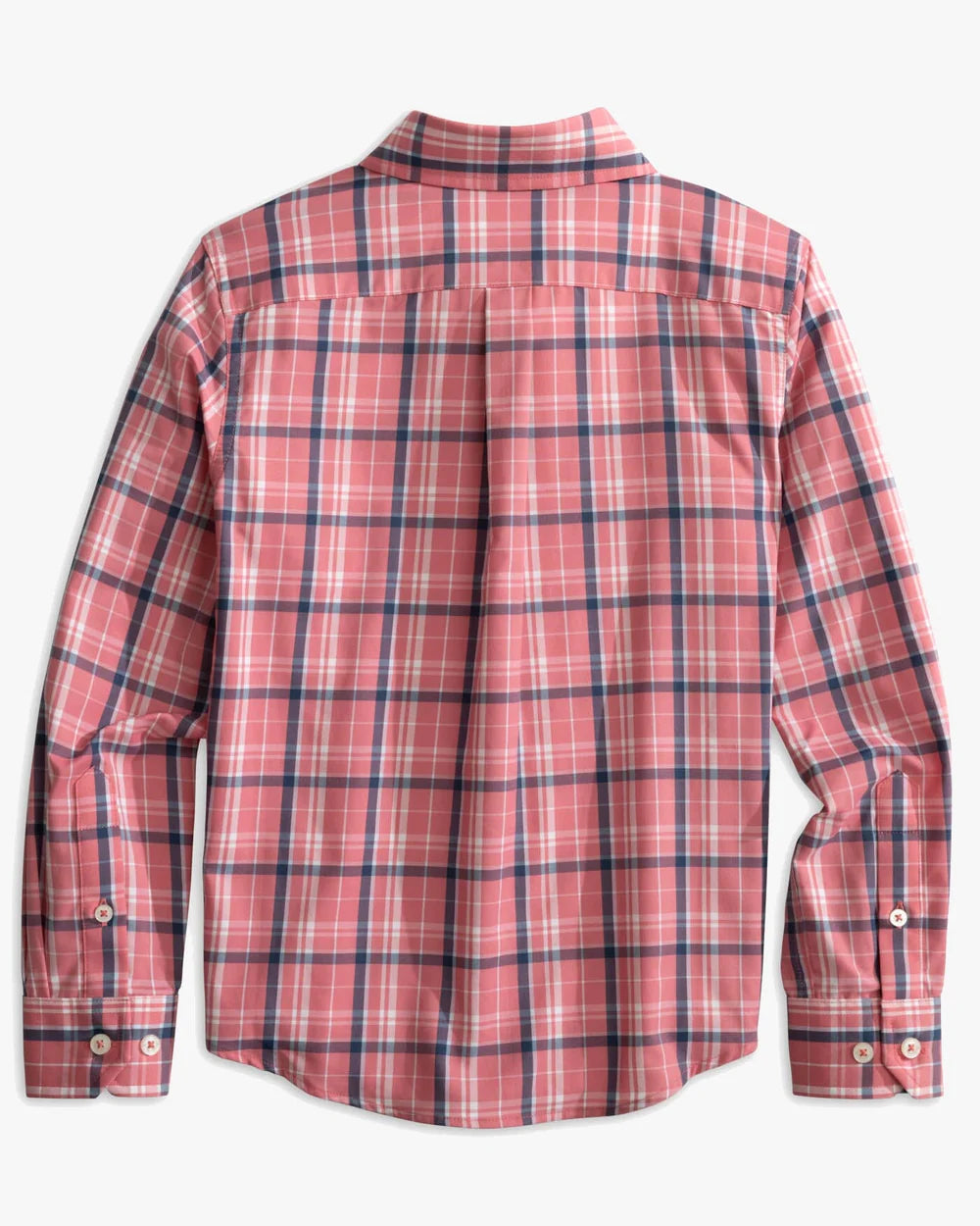 Youth Ashland Plaid Long Sleeve Button-Down - Dusty Coral