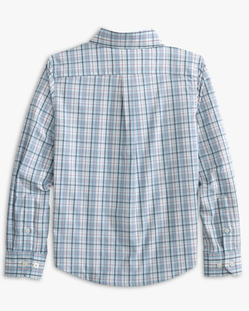 Youth Patton Plaid Long Sleeve Button-Down - Dream Blue