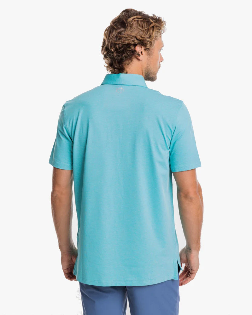 Breeze Short Sleeve Performance Polo - Heather Tidal Wave