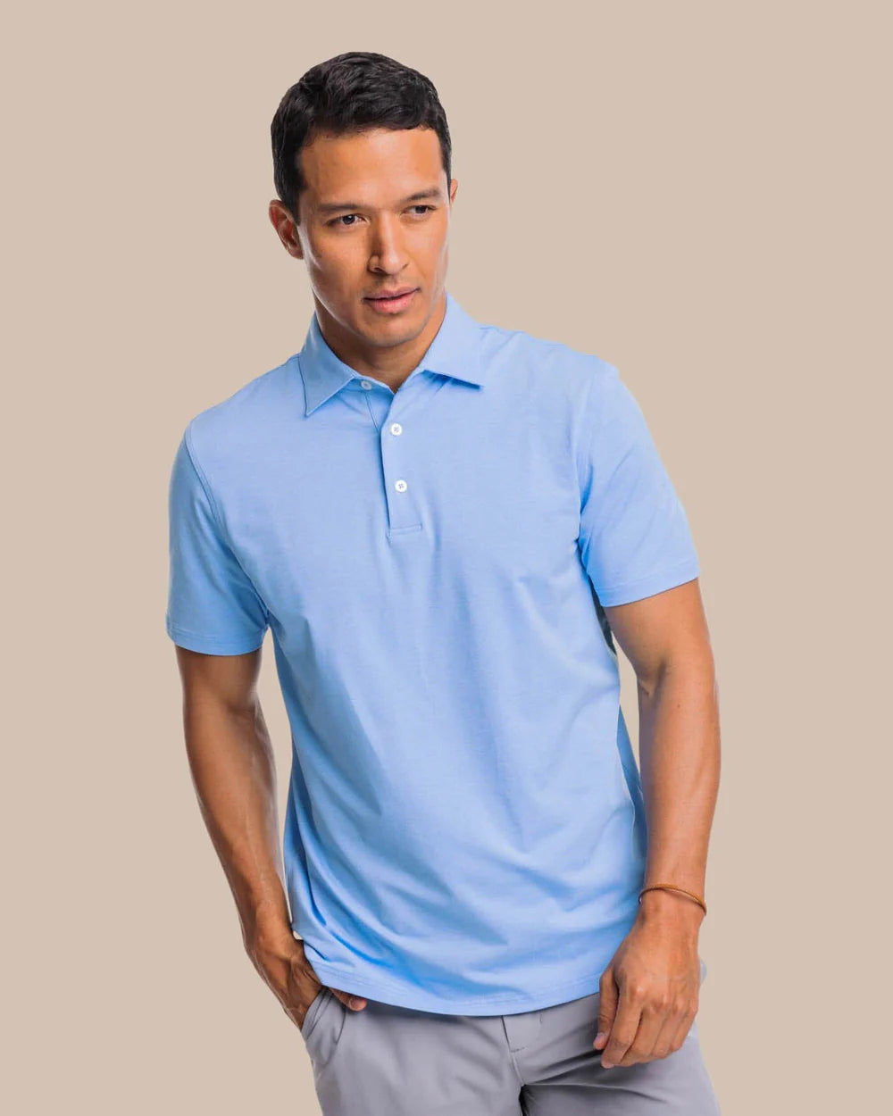 Coastal Breeze Heather Performance Polo | Ocean Channel