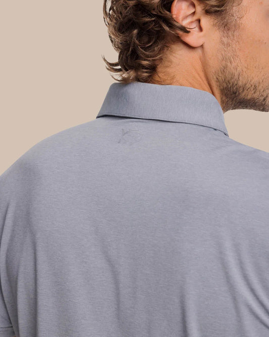 Coastal Breeze Heather Performance Polo | Steel Gray
