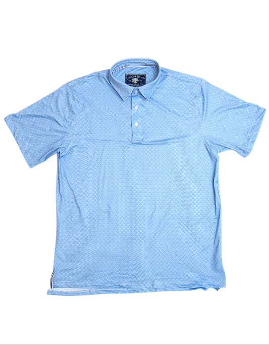 Carolina Blue Paisley Performance Polo