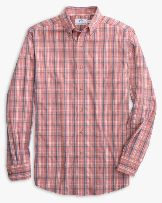 Asheland Plaid Long Sleeve Button Down - Heather Dusty Coral