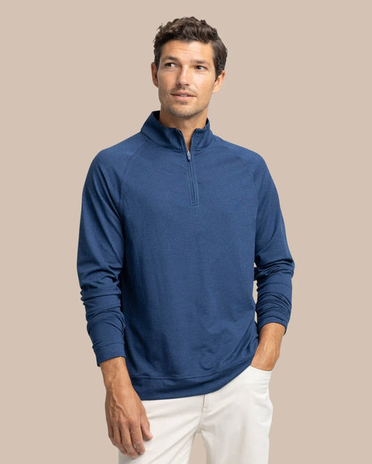 Cruiser Heather Quarter Zip Pullover | Heather Dress Blue