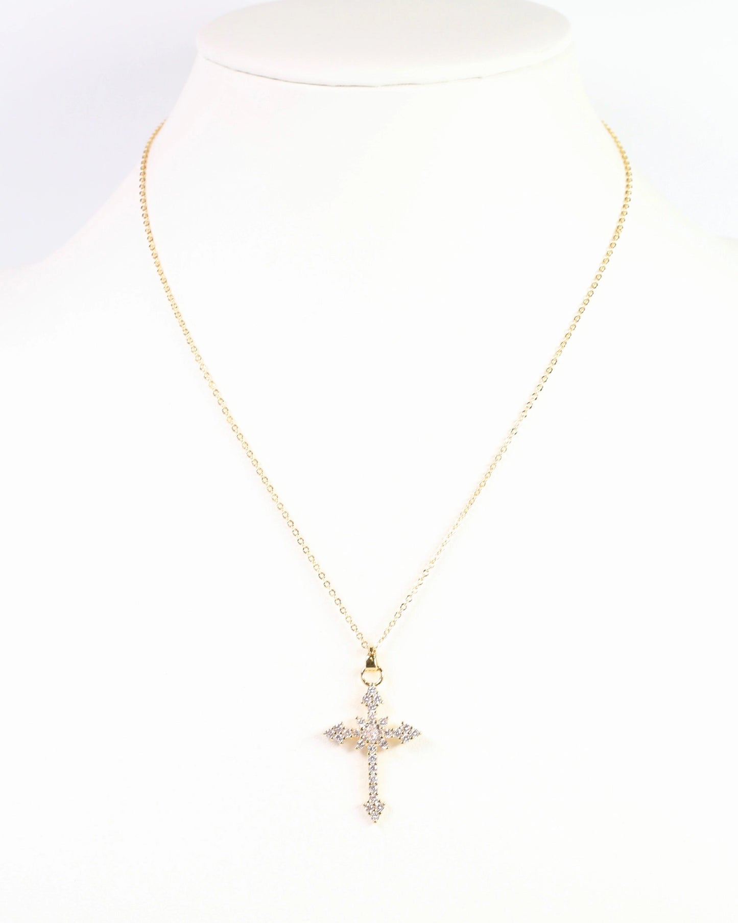 Serenity Cz Cross Necklace
