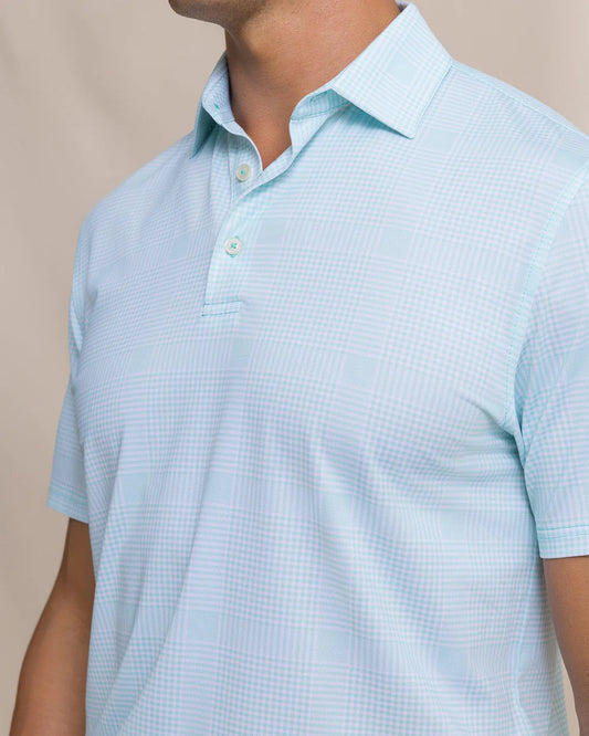 Driver Coral Key Plaid Polo | Gulf Shores