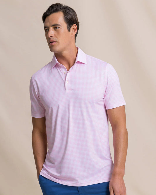 Driver Dunes Edge Plaid Polo | Orchid Pink