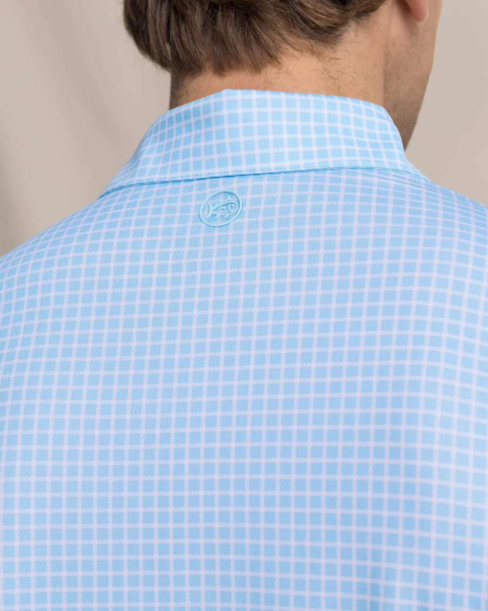 Driver Dunes Edge Plaid Polo | Tropical Breeze Blue
