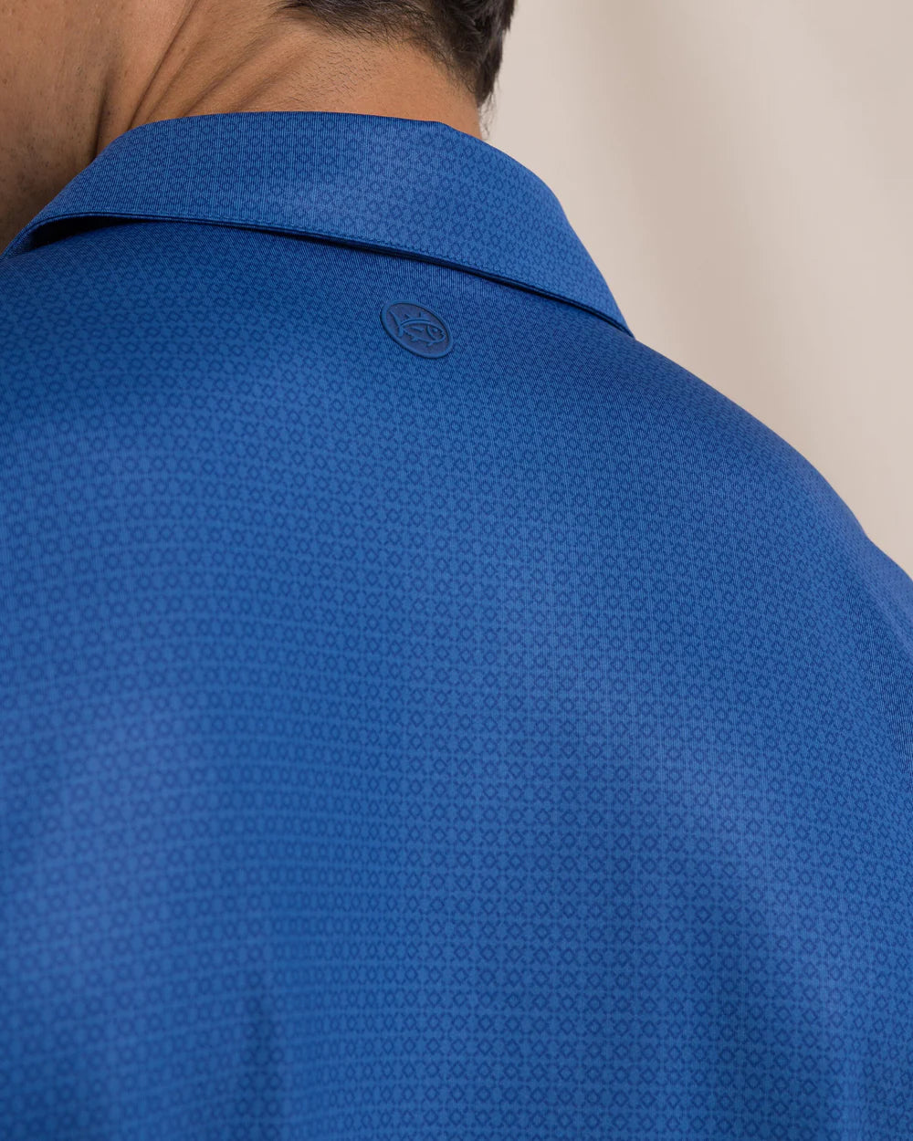 Driver Seaside Geo Printed Polo | Nautical Blue