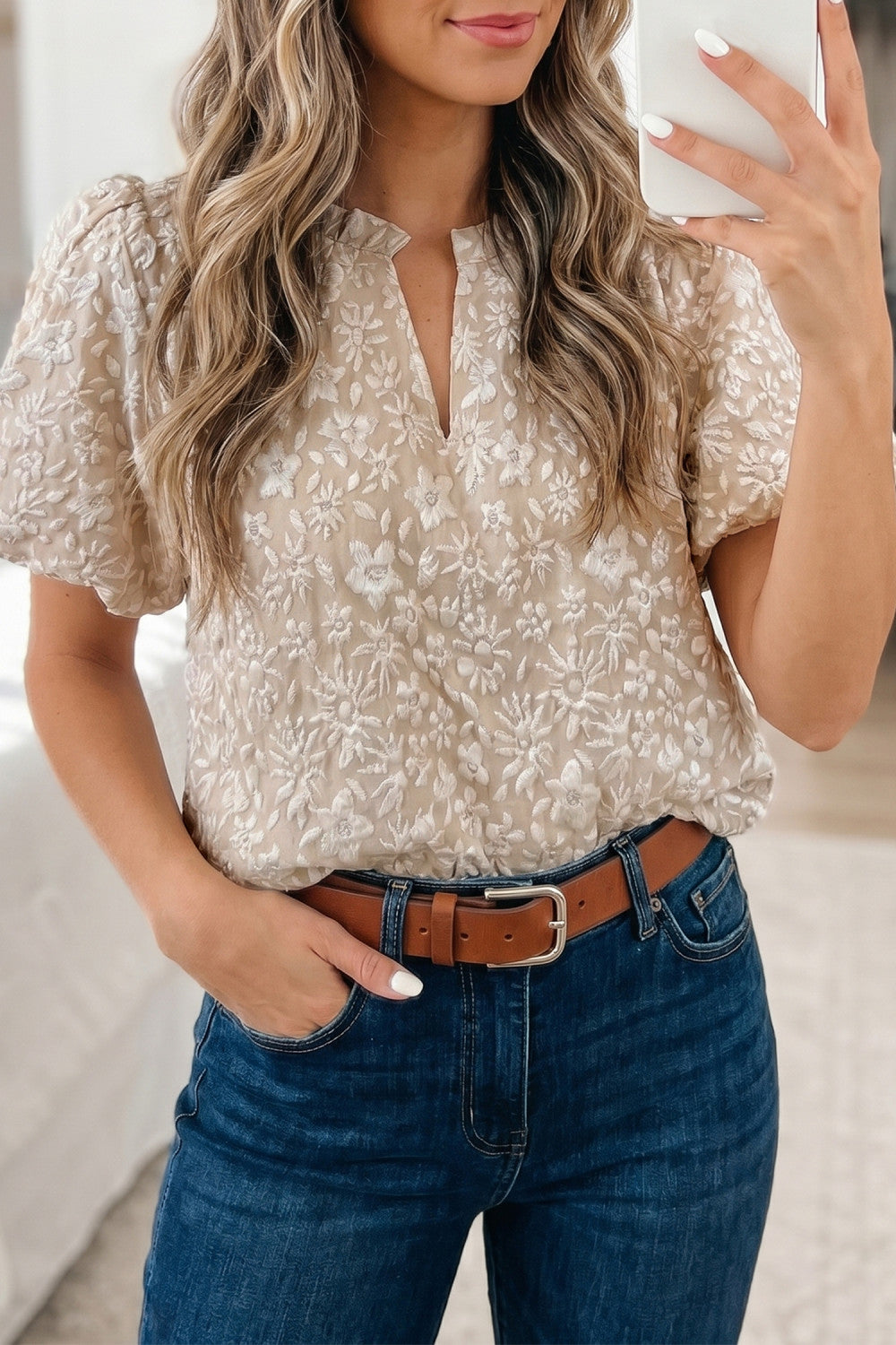 Full Bloom Top | Beige