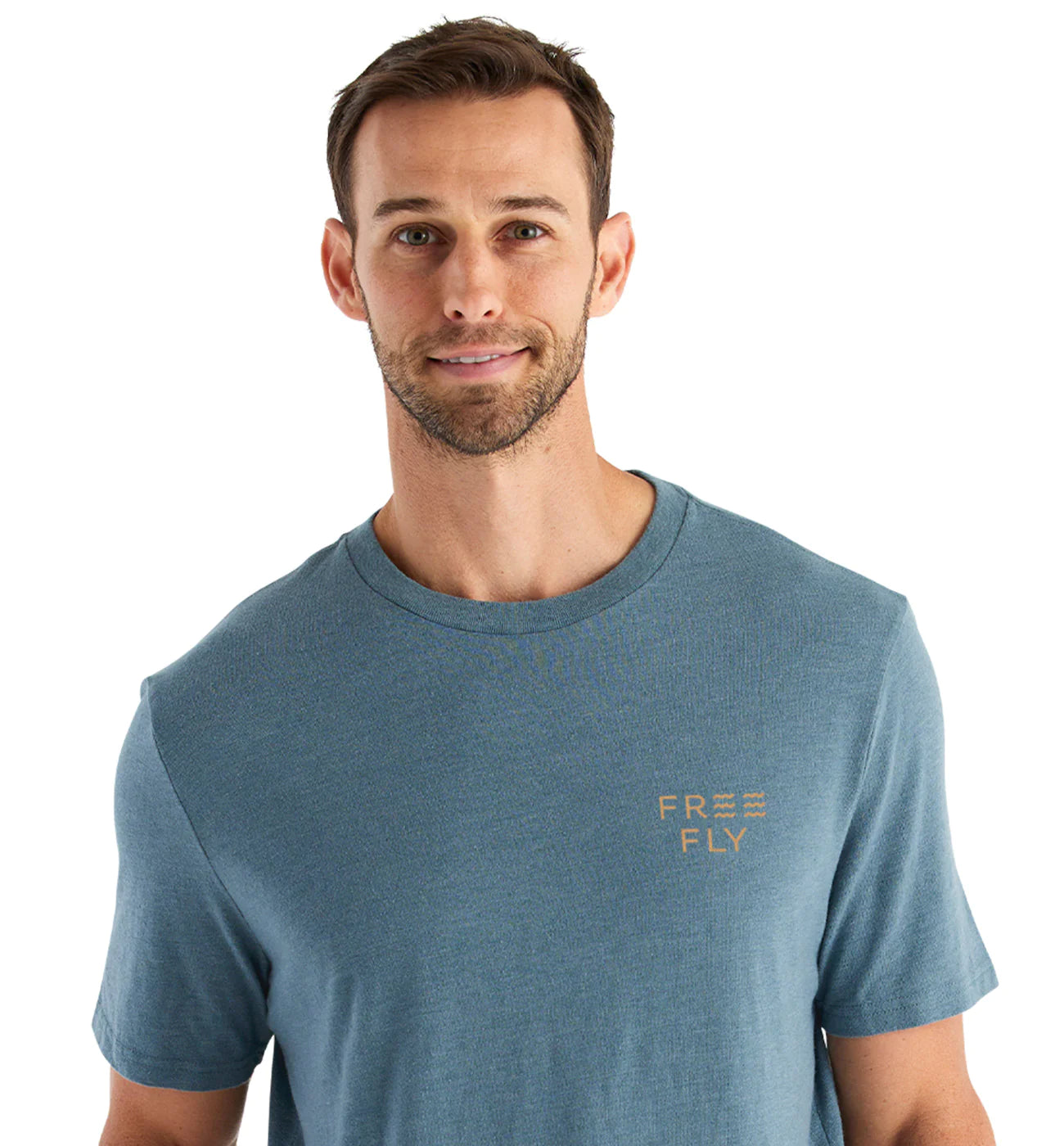 Elevation Tee Short Sleeve - Heather Slate Blue